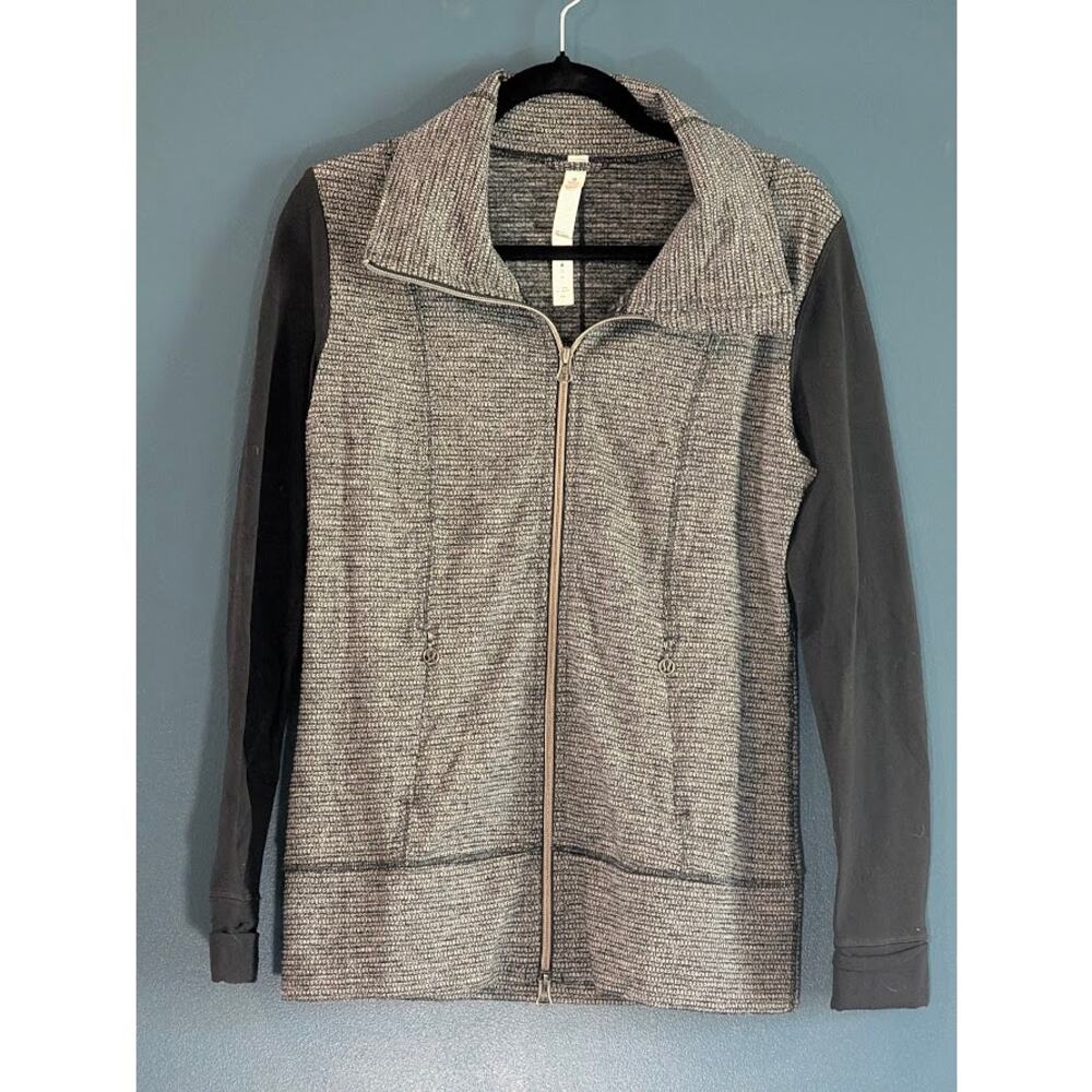 Lululemon Daily Yoga Jacket Womens Size XS Coco Pique Full Zip Tracksuit Top